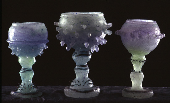 Three Glass Chalices